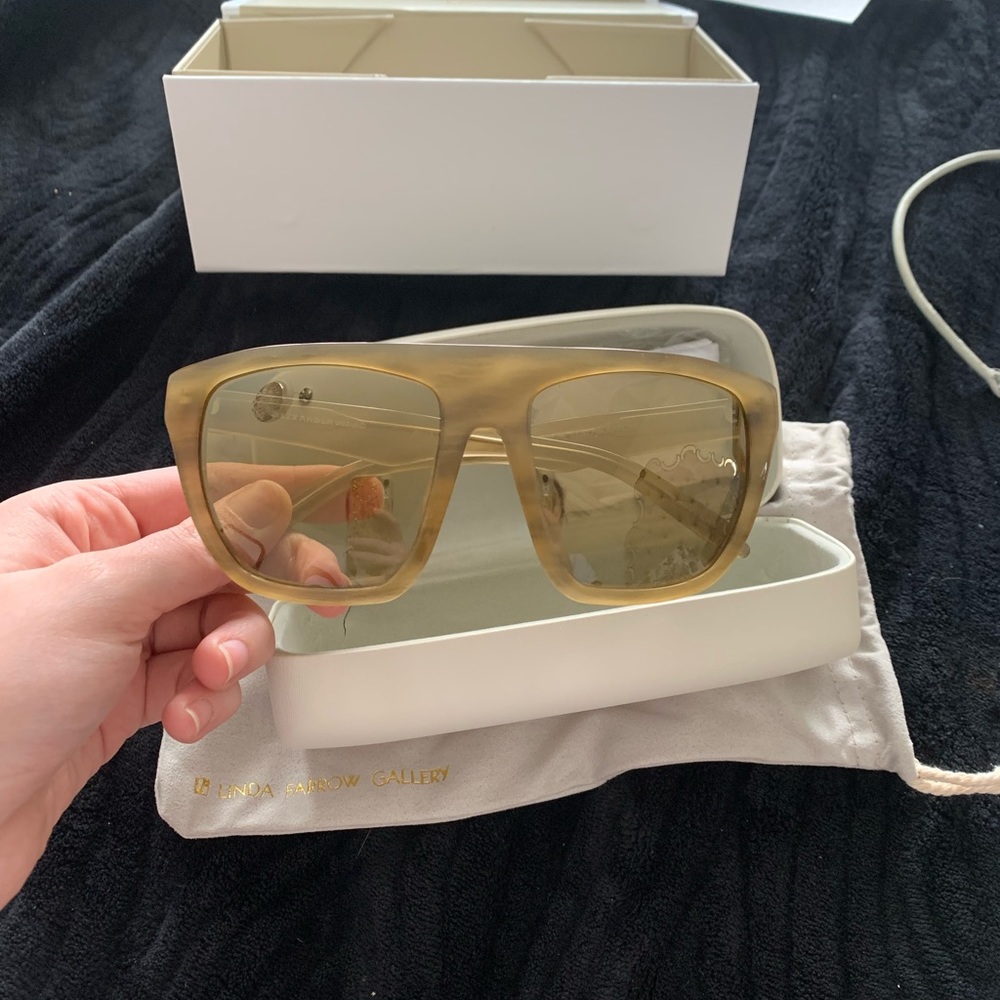 Alexander Wang x Linda Farrow sunglasses with case and dust bag and box